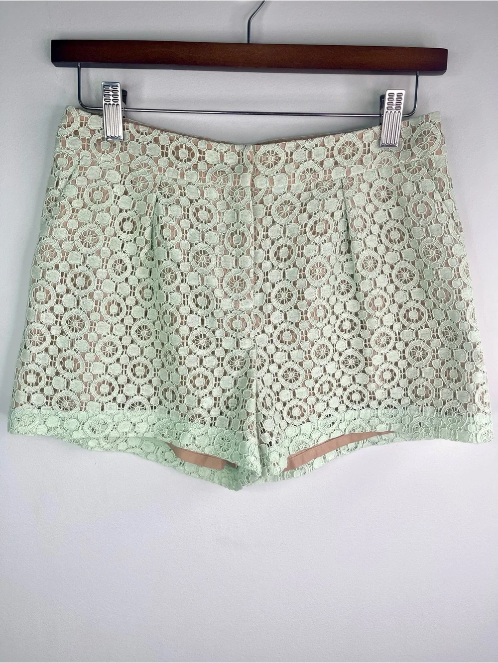 Victoria Beckham for Target Mint Lace Midrise Waist Shorts Size 2
